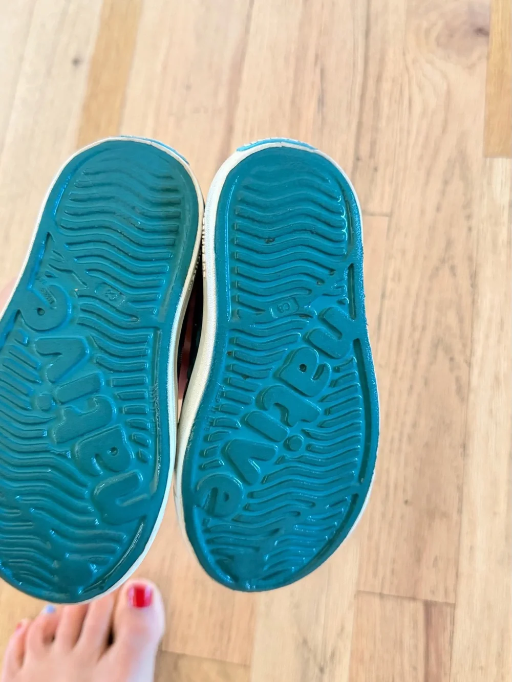 Kids Native turquoise shoes